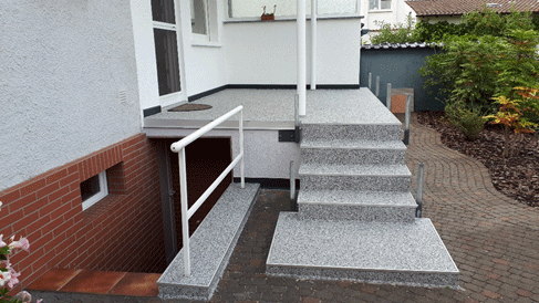 Balkon- und Terrassenabdichtung - Abdichtung mit Folie und Marmorgranulatplatten